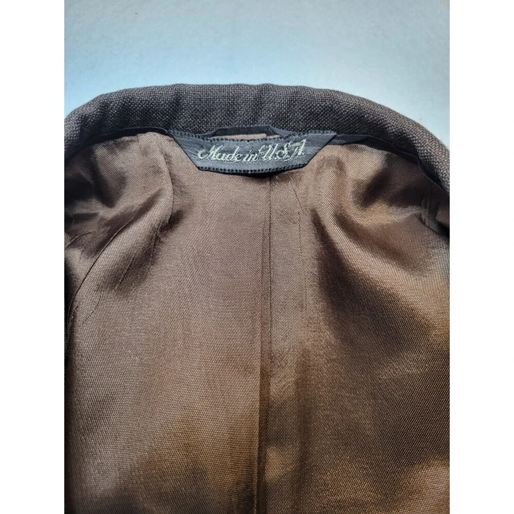 Vintage Levi Strauss Co Business Class‎ Suit 2 Button Brown 46R Mens Blazer Coat